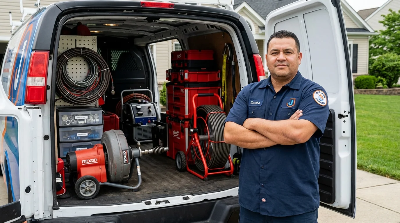 Professional drain cleaning equipment and Johns Plumbing LLC plumber in Bylas